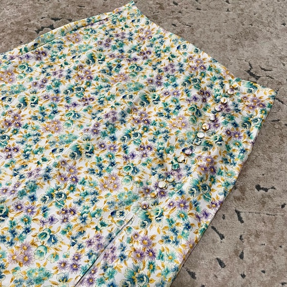 NWT Zara Floral Midi Skirt - Picture 6 of 11
